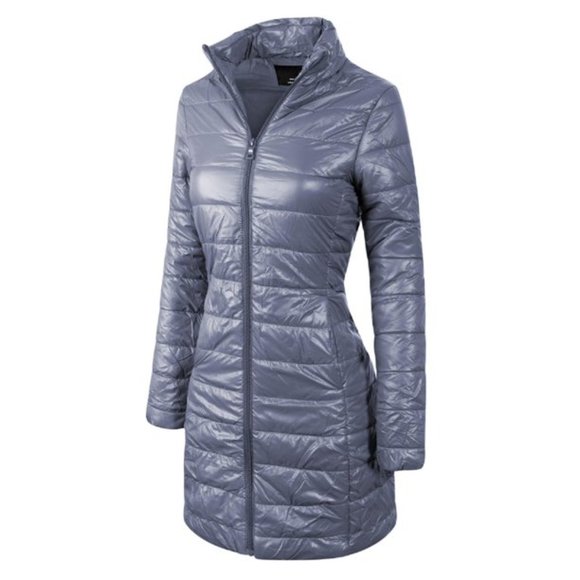 Active USA Jackets & Blazers - NWT Active USA Grey Nylon quilted puffer jacket